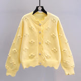 Nail Beaded Sweater Coat Women 2025 Autumn And Winter Women's Clothing College Style Age Reduction Knitted Cardigan Women HZ0108