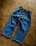 Trendy New Winter Leopard Hooded Cardigan Blouse Loose Casual Hip-Hop Broad Leg Trousers Set HZ0108