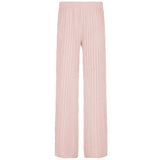 Holiday Style Texture Hollow Loose Solid Slacks Hot Girls Sexy High-Rise Thin Straight Trousers HZ0107