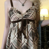 Summer Wooden Ear Strap Bow Tie With Bow Tie Sling Dress Sweet A Set Thin Girl Age-Reduel V-Tneck Doll Shirt HZ0107