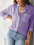 Women's Wishebay Blouses Loose Casual Long-Sleeved Shirt Women HZ0108