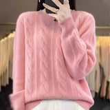 Mahua Sweater Women's Autumn And Winter 2025 New Loose Round-Neck Knitted Shirt Set Korean Version Of The Short Bottom Top HZ0108