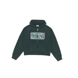 Ins Personality Print Zippered Sweater Long-Sleeved Hoodie Hoodie Retro Coat Street Trendy Y2k HZ0108