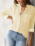 Women's Wishebay Blouses Loose Casual Long-Sleeved Shirt Women HZ0108