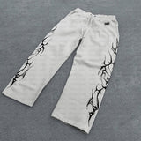 Vintage Punk Complex Design Print Zipper Open-Shirt Hoodie Women's Jersey HZ0108