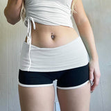 Street Sports Style Hottie Low-Waisted Hip-Up Shorts 2025 New Tight Base Casual Pants HZ0107