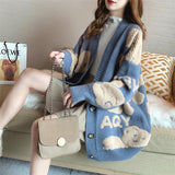 Autumn And Winter Sweater Jacket Spring And Autumn Large Size Women's Clothing 2025 New Lazy In Korean Version Of Loose V-Collar Knitted Cardigan Women HZ0108