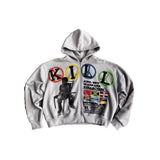 Personality Creative Design White Loose Winter Thick 3D Three-Dimensional Pattern Men And Women's Cardigan HZ0108