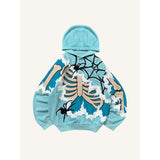 2025 New Skeleton Skull Rack 3D Printed Jersey Boy Tide Hoodie HZ0108