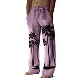 2025 Men's Trousers 3D Digital Printing Velvet Broad Leg Pants POD Set HZ0108