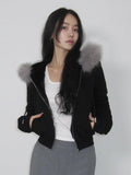 New Hooded Sweater Fashion Casual Zipper Open-Shirt Top Solid Slim Thin Sleeve Coat Woman HZ0108