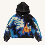 2025 New Skeleton Skull Rack 3D Printed Jersey Boy Tide Hoodie HZ0108
