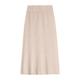 Tassel Knitted Skirt Women's Autumn Dress 2025 New High-Waisted Thin A Word Straight Bag Hip Long Skirt HZ0108