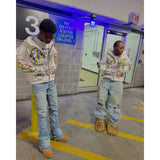 New Hip-Hop Y2K Streetwear Retro Letter Hoodie Print Loose Sports Harajuku Wind Sweater HZ0108