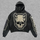 2025 Jacket Street Fashion Brand Skeleton Hoodie 3D Digital Printing Casual Loose Hoodie Men HZ0108