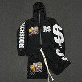 2025 Autumn And Winter Retro Zipper Loose With The Same Street Trend Hooded Tops For Men And Women HZ0108