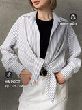 Women's Dress 2025 New Loose Large-Size Striped Women's Shirt Working Shirt Casual Long-Sleeved Shirt HZ0108