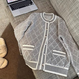 Spring 2025 Women's Sweater Cardigan Women's Design Sense Of Small Lazy Inside Feel Lazy Outside The Tidly Languid Style HZ0108