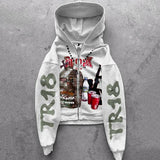 2025 2025 Autumn And Winter New Trendy Printing Zipper Jacket HZ0108