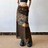 Green Wild Mists Retro Lace Half Dress Girl Ancient Mori Small Feeling Zipper Design A Word Long Dress Summer HZ0107