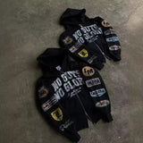 2025 Fashion Sweater Print Loose Street Trend Hoodie Sweater HZ0108