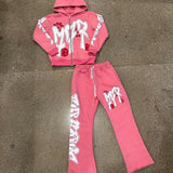 Trendy New Men's And Women's Same Pattern Digital Printing Loose Hoodie Jacket Set HZ0108