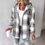 2025 Leisure Hot Lady Casual With Big Lattice Coat Autumn And Winter New HZ0108