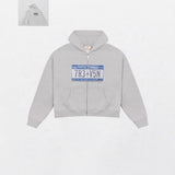 Ins Personality Print Zippered Sweater Long-Sleeved Hoodie Hoodie Retro Coat Street Trendy Y2k HZ0108