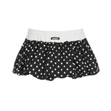 Wave Point Bump Color Double Waist Design High Waist Boa Thigh Dress 2025 New Hottie Sexy Body Repair Ultra-Short Skirt HZ0107