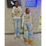 New Hip-Hop Y2K Streetwear Retro Letter Hoodie Print Loose Sports Harajuku Wind Sweater HZ0108