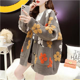 Spring And Autumn 2025 New Women's Sweater Cardigan Loose Long Outside Wearing Lazy Knitted Coat HZ0108