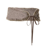 Spice Girls Retro Street Fashion With Personalized Leather Pants Autumn And Winter New Tying With Irregular Fur Belt Two Sets HZ0107