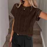 2026 Tiktok Summer New Lady Casual Round Neck Wtf Blouse T-Shirt HZ0108