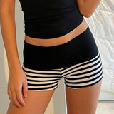 Women's Street People Side Folded Low-Waisted Hot Girls Hairy Ass Half Skirt Short HZ0107