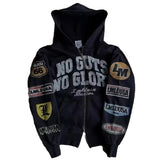 2025 Fashion Sweater Print Loose Street Trend Hoodie Sweater HZ0108