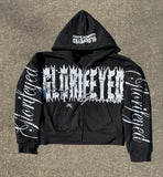 Personality Print Zipper Sweater Long Sleeve Hoodie Hoodie Retro Coat Street Trendy Y2k HZ0108