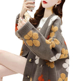 Spring And Autumn 2025 New Women's Sweater Cardigan Loose Long Outside Wearing Lazy Knitted Coat HZ0108
