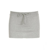 Summer Simple Style Drawstring With Solid Half-Dress Women Low-Waist Anti-Walking Light Bag Open Fork Thin Pants Skirt HZ0107