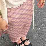Pink Lattice Straight Tube Repair Net Yarn Spliced Babes Summer Holiday Bag Hips Thin Dress HZ0107