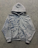 Vintage Zippered Early Autumn New Straight Loose Leg Trousers Set Street Fashion Sweater HZ0108