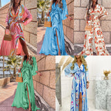 Women's Clothing 2025 Spring New Fashion Printing Loose Ione Temperament Dress HZ0108
