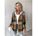 2025 Leisure Hot Lady Casual With Big Lattice Coat Autumn And Winter New HZ0108