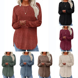 Women's Clothing In The Autumn Of 2025 New Loose Round Collar High And Low Curved Upper Top Dress Woman HZ0108