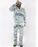 Hichop Gothic Printed Hoodie Personality High-Sense Trendy Loose Men's And Women's Jackets HZ0108