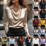 15 Color 6-Code 2025Wish Simple Collar Shirt Collar Lady HZ0108